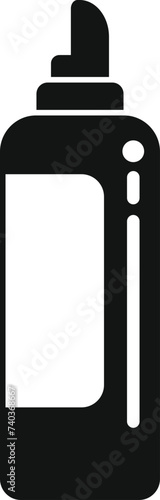 Razor foam bottle icon simple vector. Male care treatment. Body cosmetology