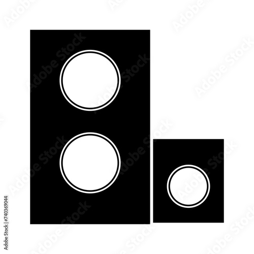 black and white speaker