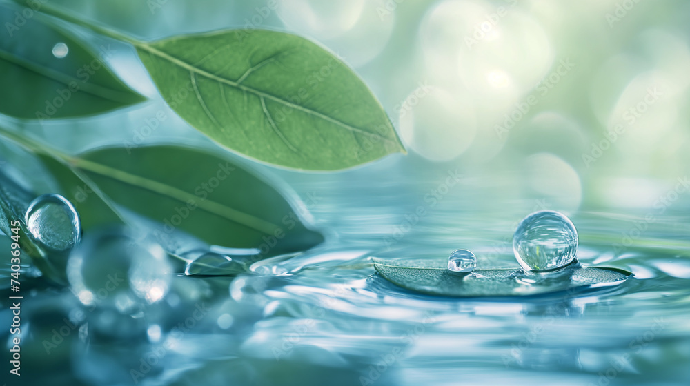 water drop on green leaf water drop on green leaf