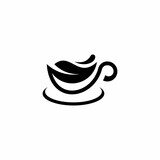 vector logo tea.Green Tea Logo.Tea Cup