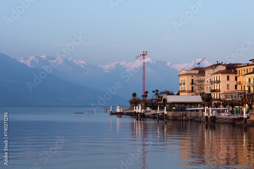 Italy. Como Lake. Bellaggio. Buildings italian architetture photo