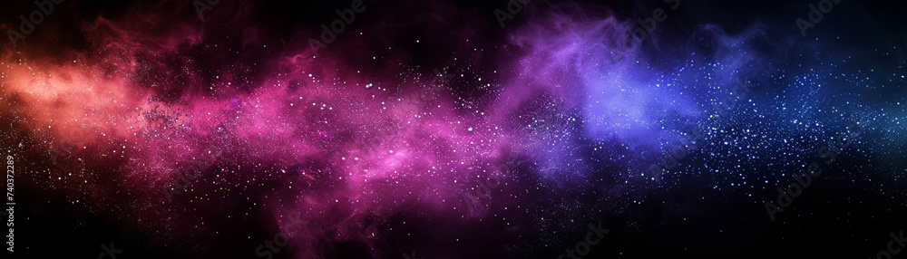 a pink, purple and blue textured background on a black background