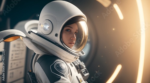An astronaut unveiling the Future of Space Travel and Intrepid Exploration of Unknown Worlds
