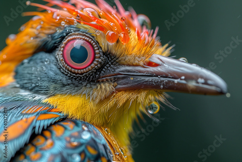 Portrait of a Colorful Bird