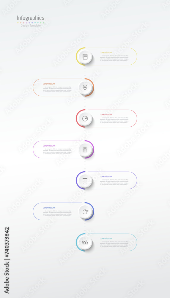 Infographic 7 options design elements for your business data. Vector Illustration. Infographic 7 options design elements for your business data. Vector Illustration.