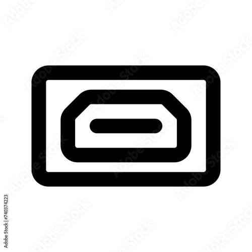 hdmi port line icon
