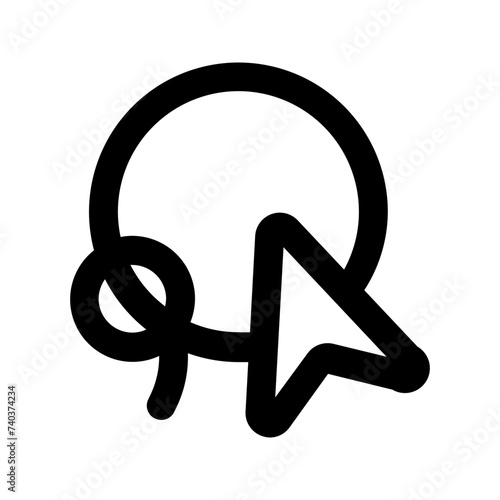 lasso tool line icon