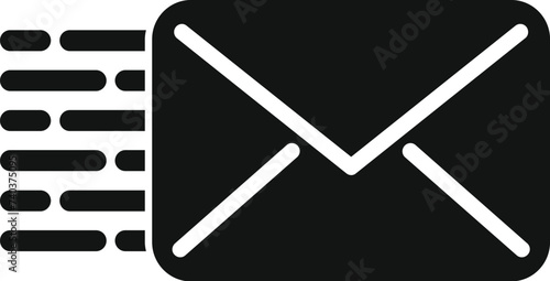 Fast mail send icon simple vector. Express shipping. Vehicle import provision