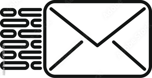 Fast mail send icon outline vector. Express shipping. Vehicle import provision