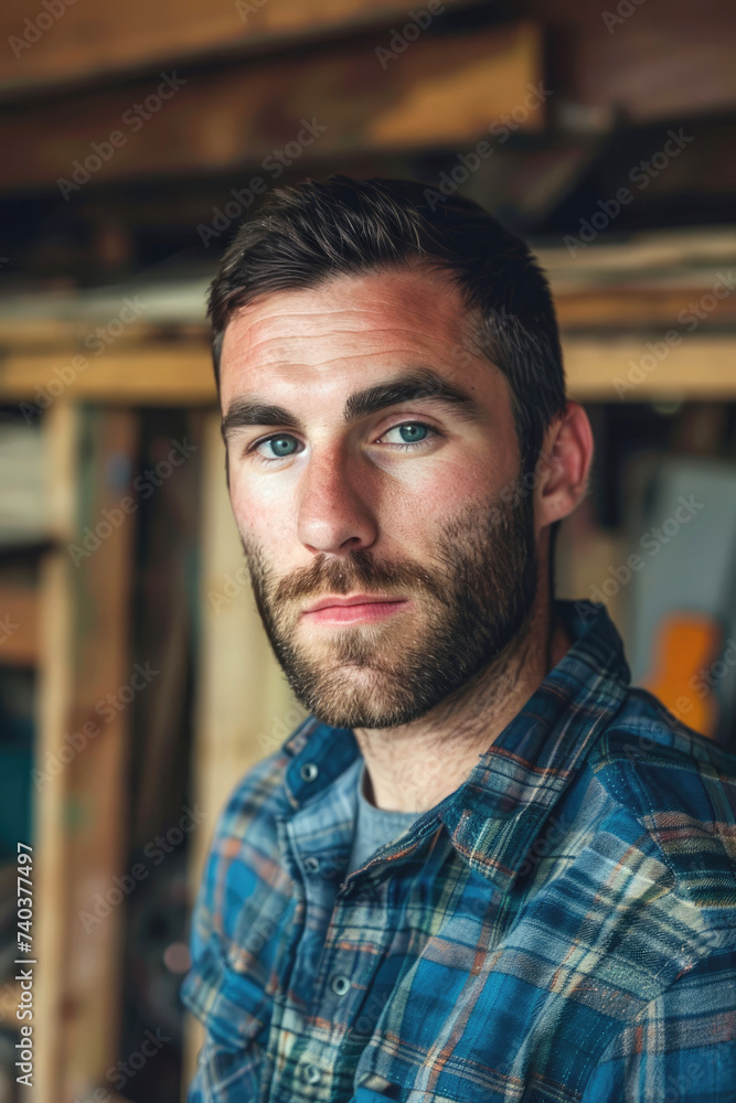Obraz premium A young man carpenter