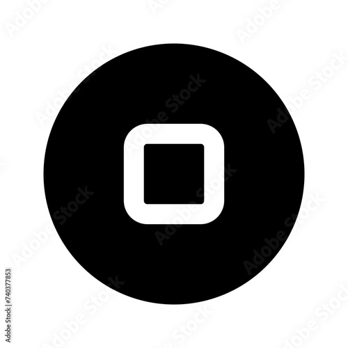 stop button glyph icon