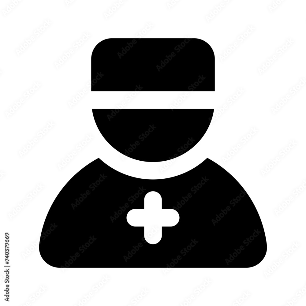 Obraz premium nurse glyph icon