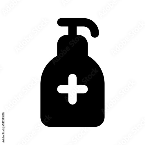 hand sanitizer glyph icon