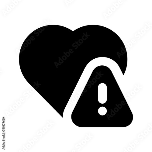 heart disease glyph icon