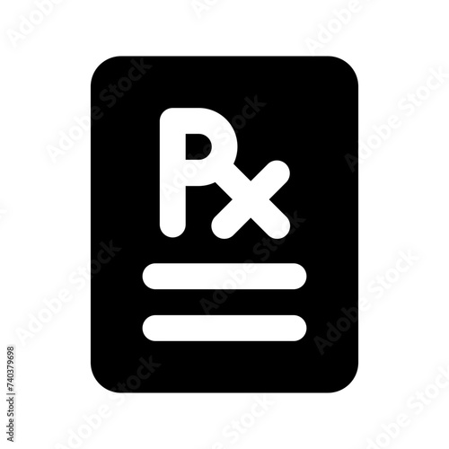 prescription glyph icon