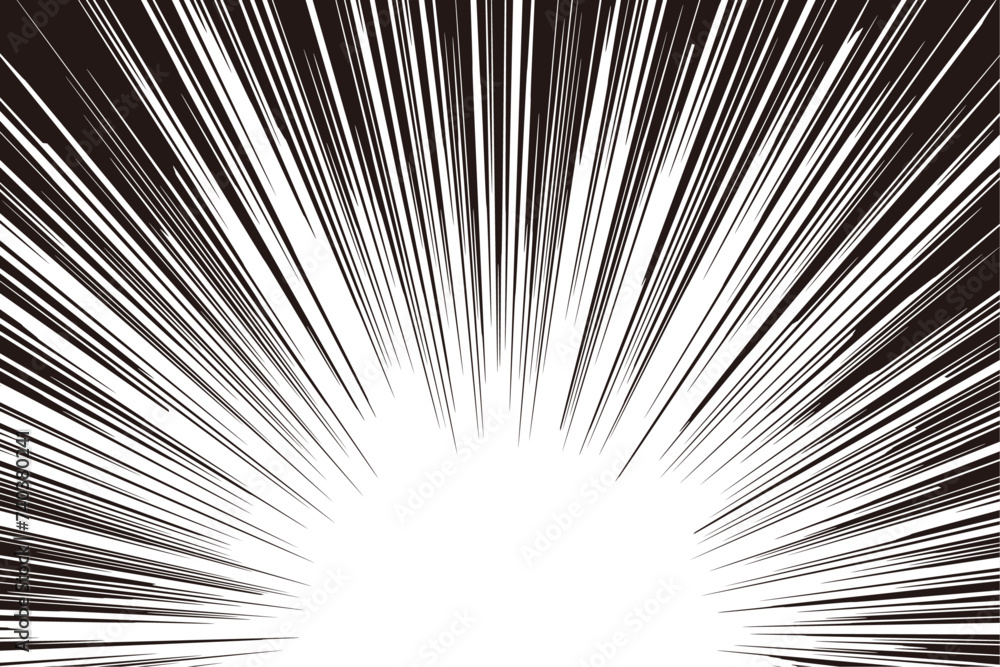 Obraz premium 放射状の吹き出し、漫画風のフキダシ、ウニフラッシュのベクターイラスト