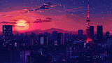 Simplicity in the City: A Lo-Fi Cartoon Tribute to Tokyo Nights