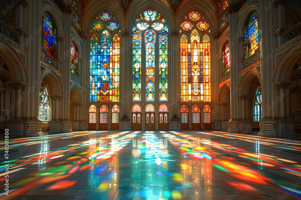 美しい教会のステンドグラス