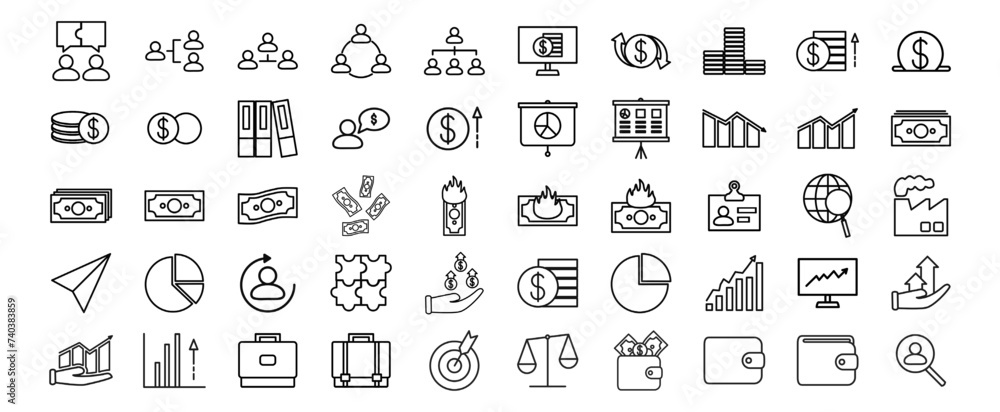 business icon set group, vector illustration