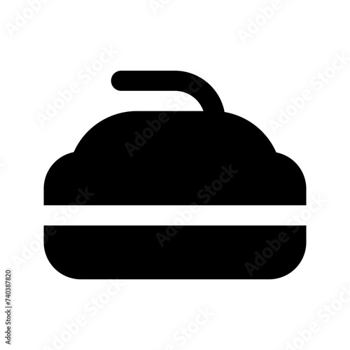 curling glyph icon