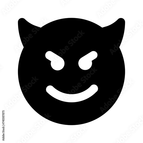 devil glyph icon