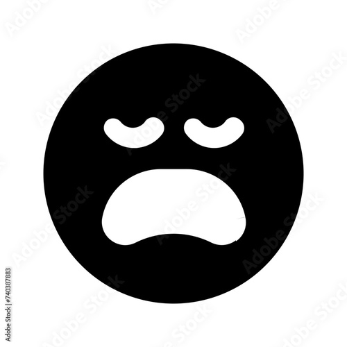 disappointed glyph icon