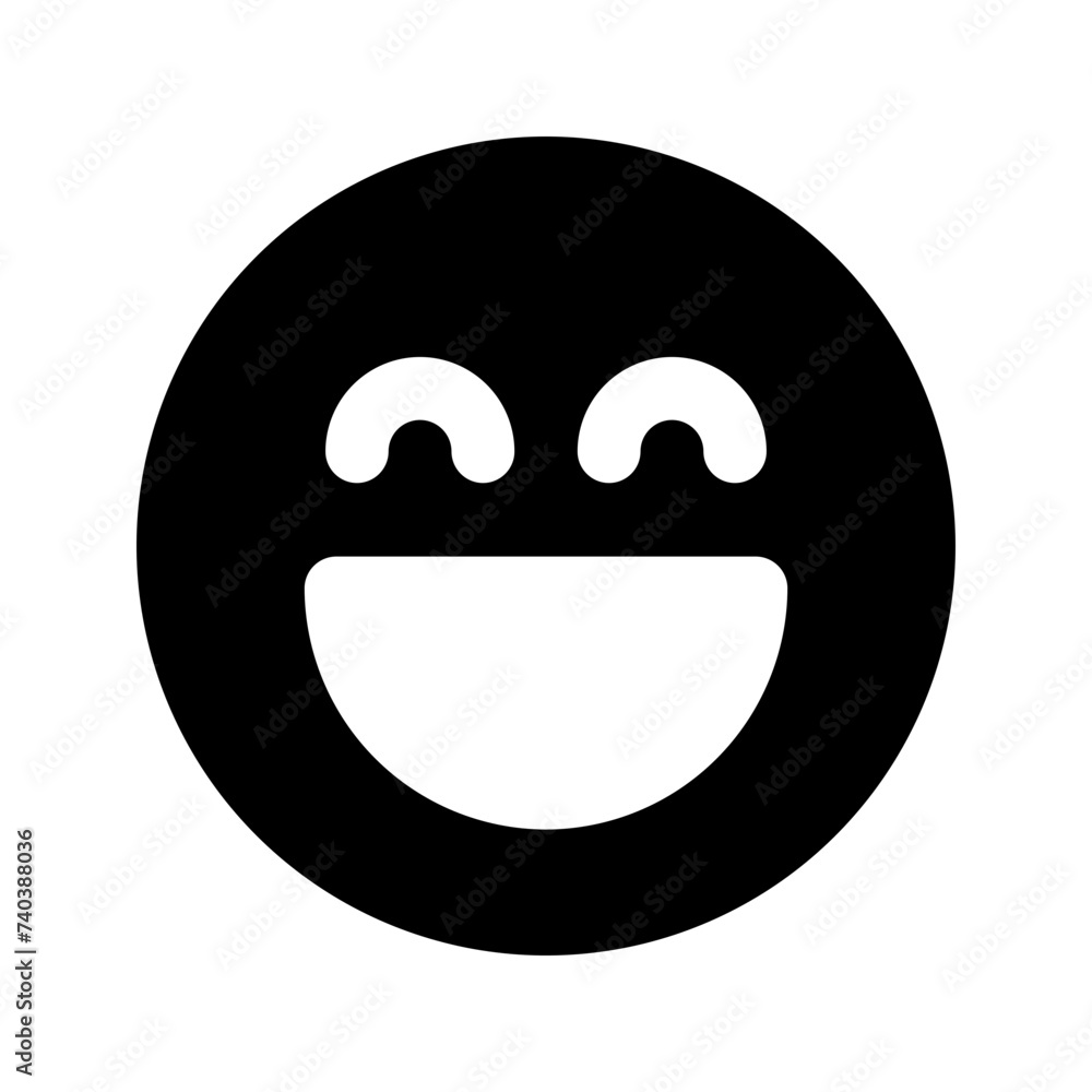 happy glyph icon happy glyph icon