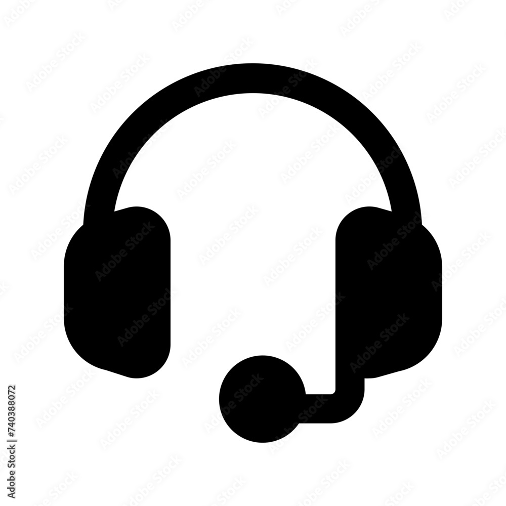 headset glyph icon headset glyph icon