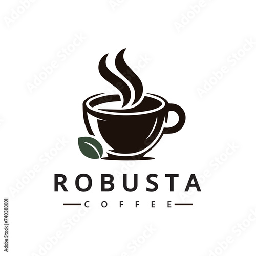 Coffee logo. Robusta Coffee logo. coffee shop illustration design elements vector.
