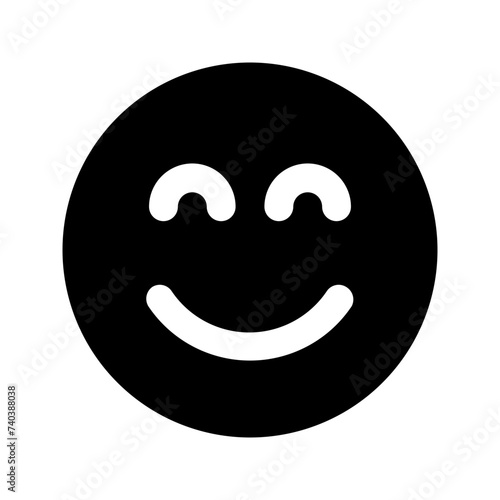 happiness glyph icon