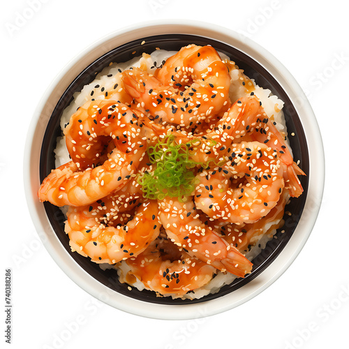 Transparent Tempura Detail, Highlighting the Texture and Details of the Japanese Dish