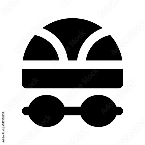 swimming goggles glyph icon photo