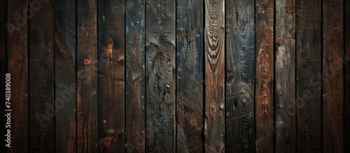 This image showcases the deep, dark tones and intricate grain patterns of a vintage wooden surface, highlighting the natural beauty and rustic charm of weathered wood.