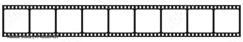 Grunge film strips collection. Old retro cinema movie strip video recording. Vector .