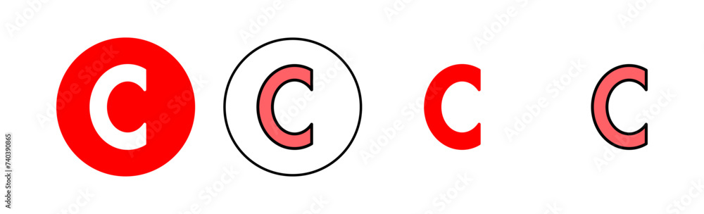 Copyright icon set illustration. copyright sign and symbol Copyright icon set illustration. copyright sign and symbol