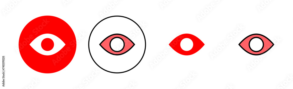 Eye icon set illustration. Eye sign and symbol. Look and Vision icon. Eye icon set illustration. Eye sign and symbol. Look and Vision icon.
