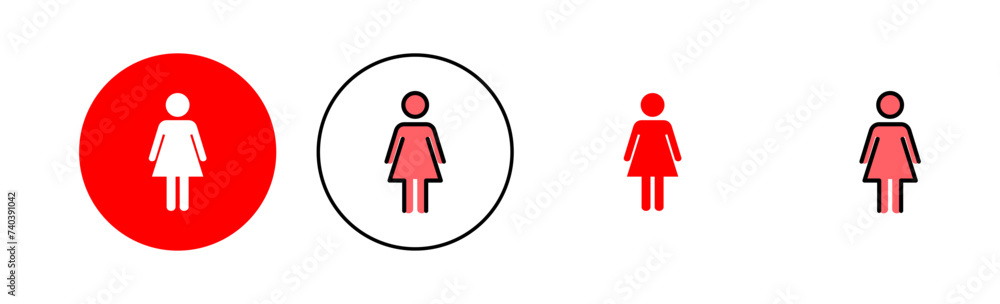 Female icon set illustration. woman sign and symbol Female icon set illustration. woman sign and symbol