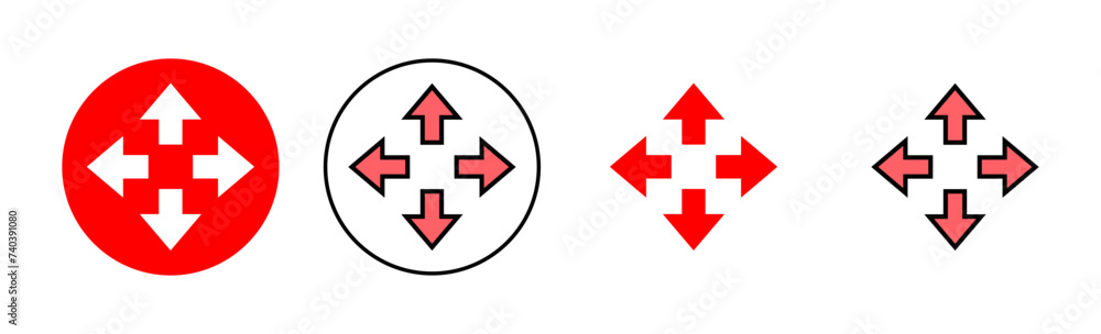 Fullscreen Icon set illustration. Expand to full screen sign and symbol. Arrows symbol Fullscreen Icon set illustration. Expand to full screen sign and symbol. Arrows symbol