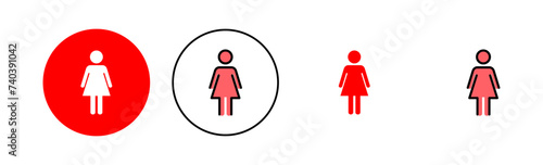 Female icon set illustration. woman sign and symbol