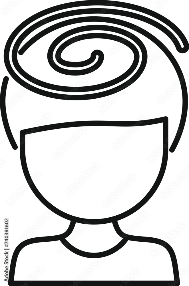 Fototapeta premium Motion dizziness icon outline vector. Health problem. Discomfort balance