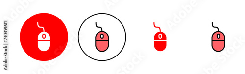 Mouse icon set illustration. click sign and symbol. pointer icon vector.