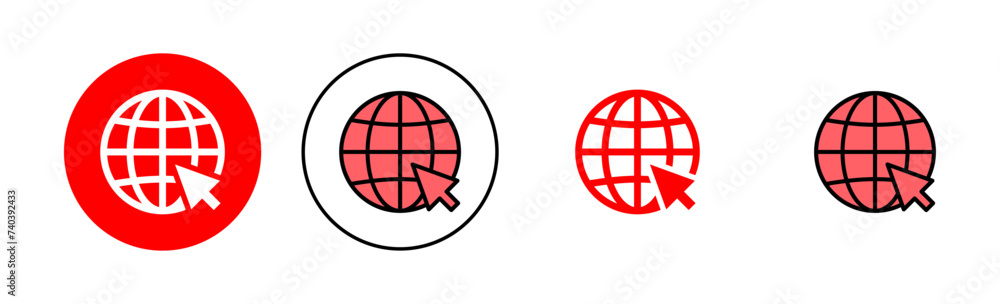 Web icon set illustration. go to web sign and symbol. web click icon. Global search icon Web icon set illustration. go to web sign and symbol. web click icon. Global search icon