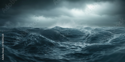 Dark sea with storm over the ocean © Black Pig
