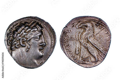 Fotografija Silver Shekel of Tyre an example of the 30 pieces of silver from the bible
