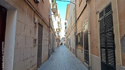 typical street of the town of sa pobla photo