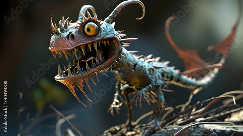 funny 3D dragon character