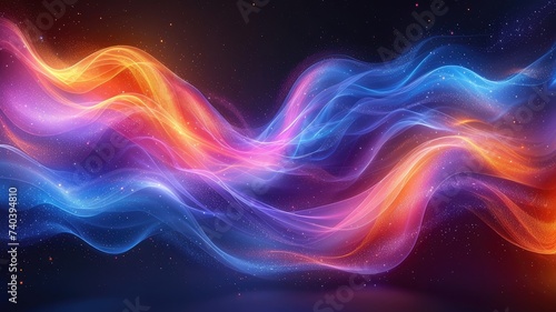 abstract colorful light trails background