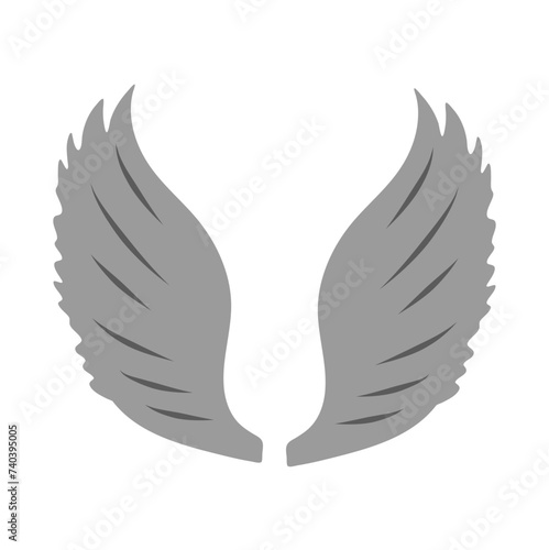 Wallpaper Mural hand drawn angel or bird wings silhouette Torontodigital.ca