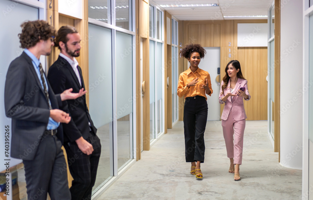 Fototapeta premium Business team professional collaborative meeting at office, teamwork, innovation and strategy, charts, brainstorming session, ideal corporate, business planning, successful startup at workplace