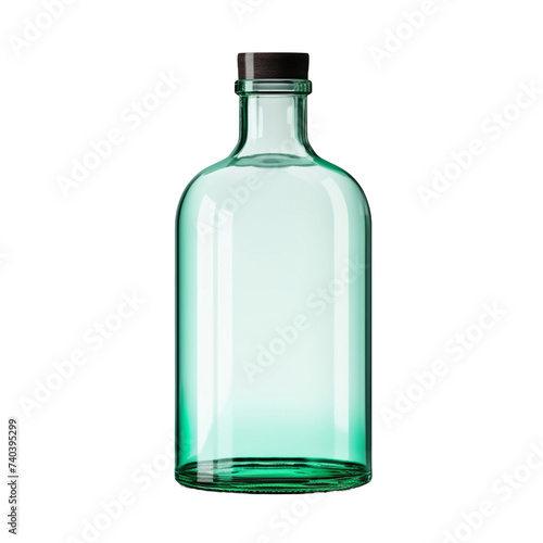 Pharmacy glass bottle isolated on transparent background